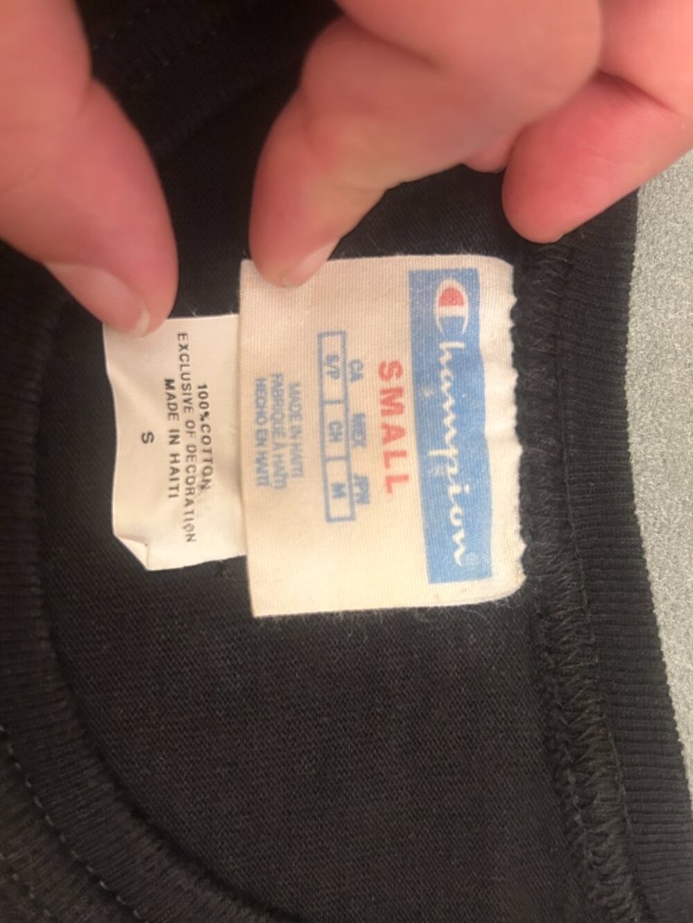Champion Tiger Embroidered Tee Black Streetwear Shirt Small - Picture 4 of 5
